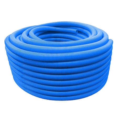 Everflow HDPE Corrugated Pre-Sleeved Insulated PEX-A tubing 3/4''x 300 Ft. Blue ZPSPC56522